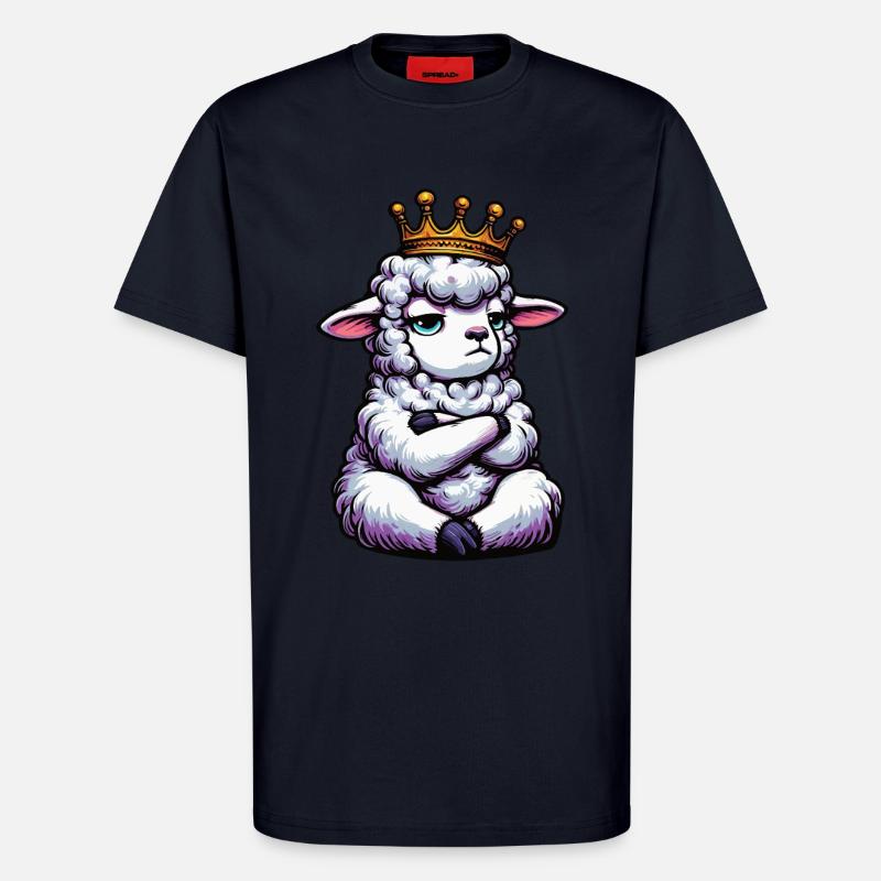 Sheep Sheep Shepherd Sheep Keeper Ram - T-Shirt - made by SPREAD - DARK NAVY