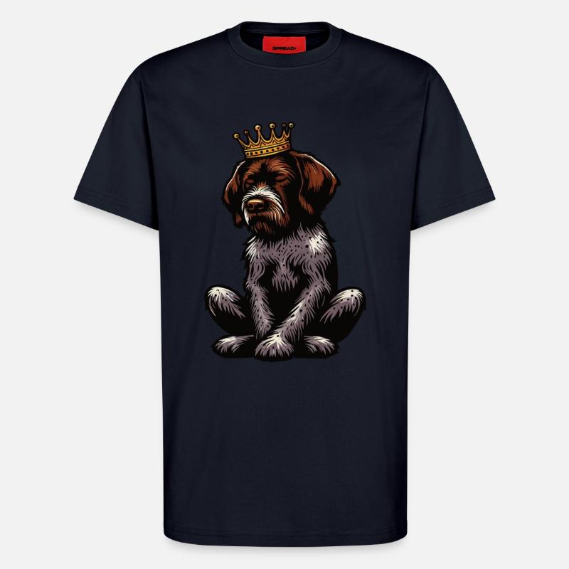 Deutsch Drahthaar Deutsch-Drahthaar Besitzer - T-Shirt - made by SPREAD - DARK NAVY