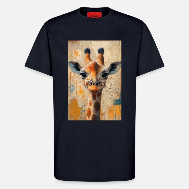 Illustration einer Giraffe - T-Shirt - made by SPREAD - DARK NAVY