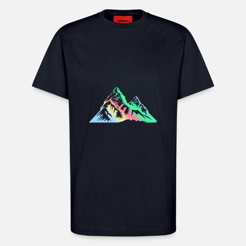 Berge Bunt Gebirge - T-Shirt - made by SPREAD - DARK NAVY