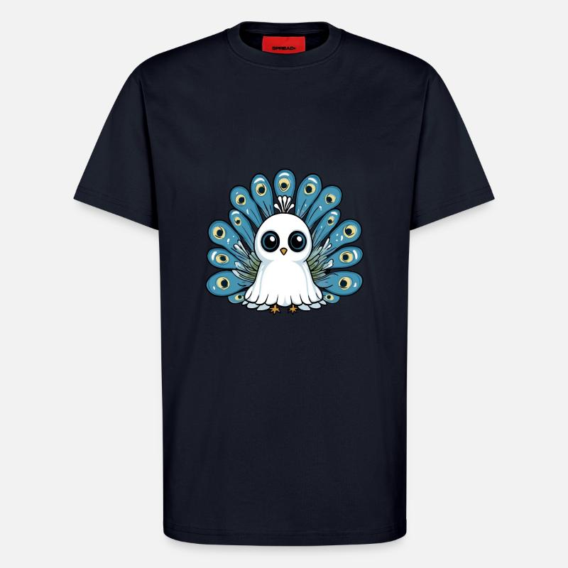 Peacock Bird Halloween Comic Ghost - T-Shirt - made by SPREAD - DARK NAVY