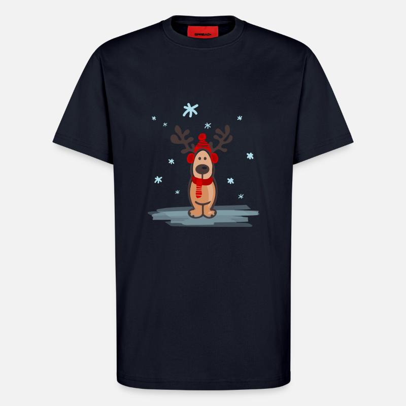 Weihnachten - Elch - T-Shirt - made by SPREAD - DARK NAVY