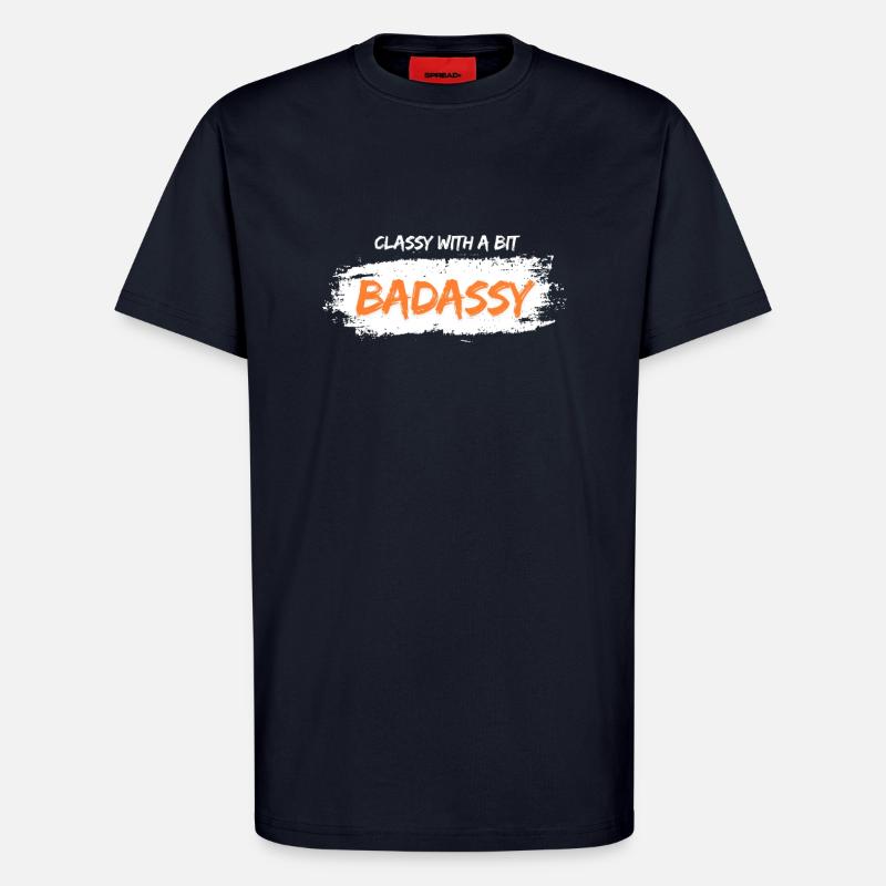 classy with a bit badassy - T-Shirt - made by SPREAD - DARK NAVY