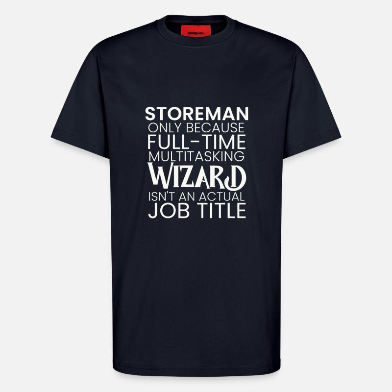 Assistant multitâche Storeman - T-shirt bio décontracté fabriqué en UE - DARK NAVY