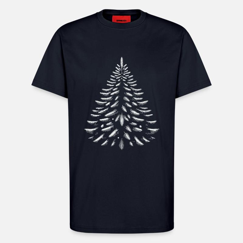 Simple Christmas Tree Silhouette - T-Shirt - made by SPREAD - DARK NAVY