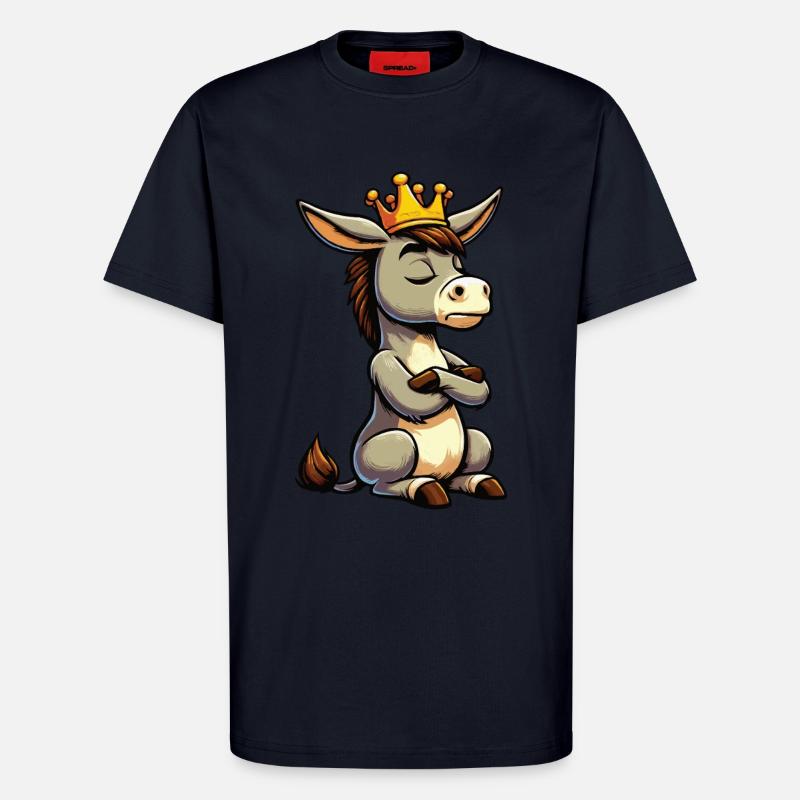 Esel Eselchen Eselhalter Muli Langohresel Muli - T-Shirt - made by SPREAD - DARK NAVY