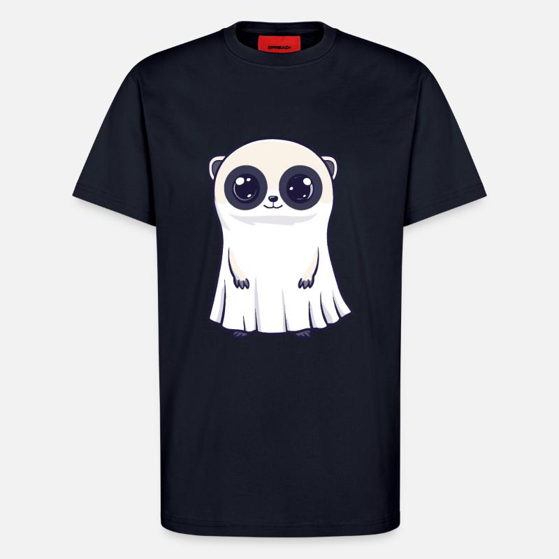 Meerkat Halloween Comic Ghost - T-Shirt - made by SPREAD - DARK NAVY
