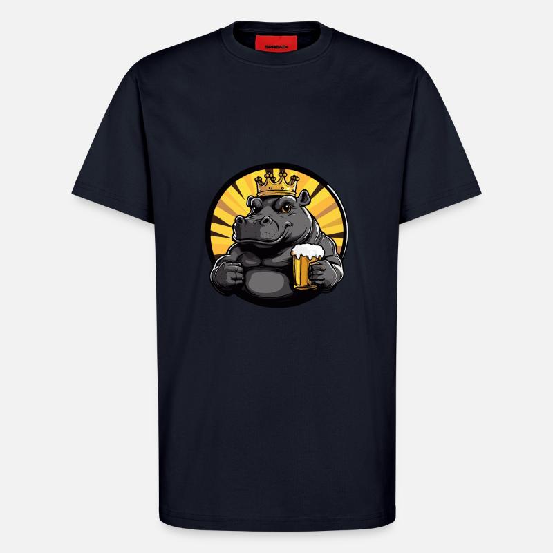 Nilpferd Bier - T-Shirt - made by SPREAD - DARK NAVY