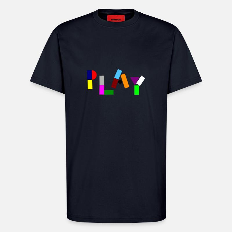 Playing with bricks and blocks - T-Shirt - made by SPREAD - DARK NAVY