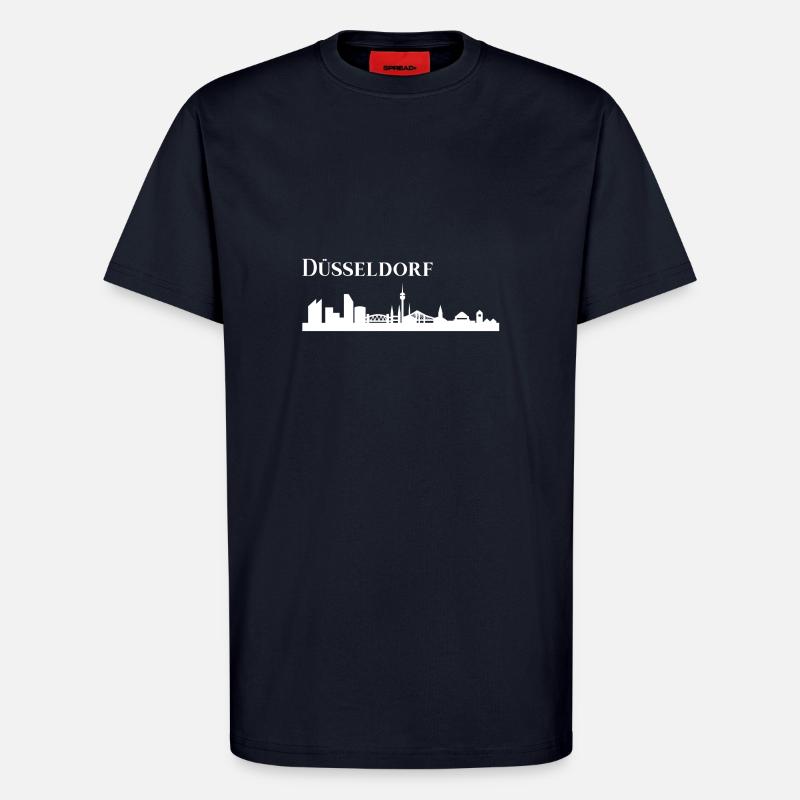 Duesseldorf Skyline - T-Shirt - made by SPREAD - DARK NAVY