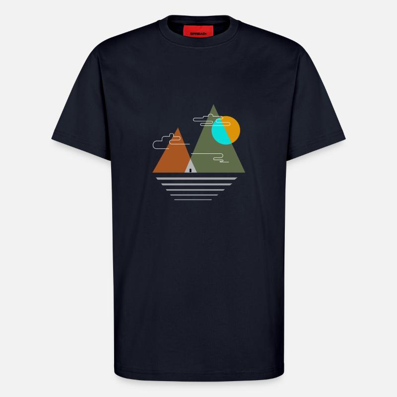 Camping in den Bergen - T-Shirt - made by SPREAD - DARK NAVY