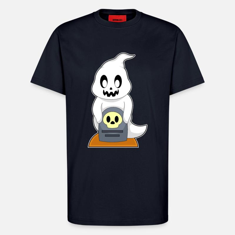 Ghost Halloween Grave - T-Shirt - made by SPREAD - DARK NAVY
