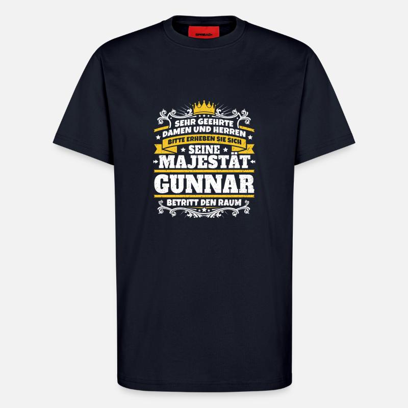 Sa Majesté Gunnar - T-shirt bio décontracté fabriqué en UE - DARK NAVY