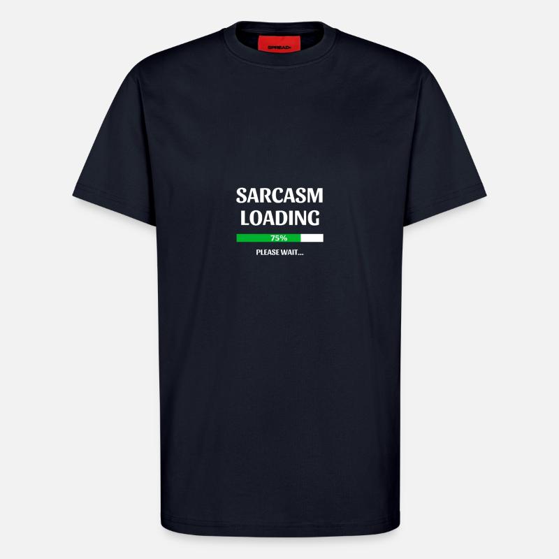 SARCASM Loading - T-shirt bio décontracté fabriqué en UE - DARK NAVY