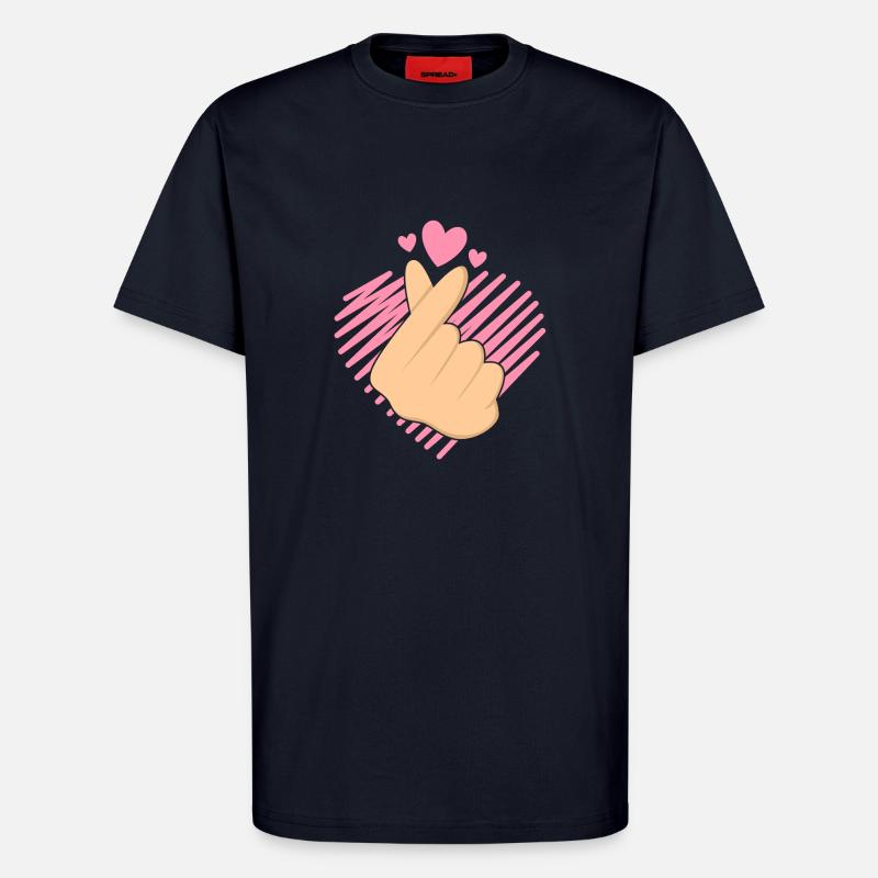 K-Pop Handschnipser Liebe - T-Shirt - made by SPREAD - DARK NAVY