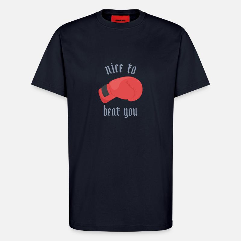 Boxer Geschenk Boxhandschuh - T-Shirt - made by SPREAD - DARK NAVY