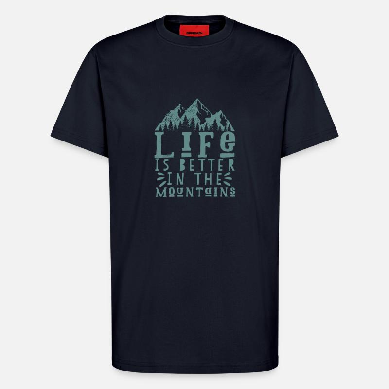 Berg Spruch - T-Shirt - made by SPREAD - DARK NAVY