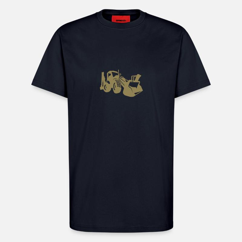 Baggerfahrer Bagger Frontlader Sprüche - T-Shirt - made by SPREAD - DARK NAVY