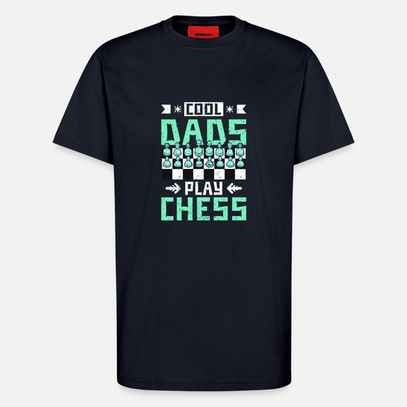 cool dads play chess - T-Shirt - made by SPREAD - DARK NAVY