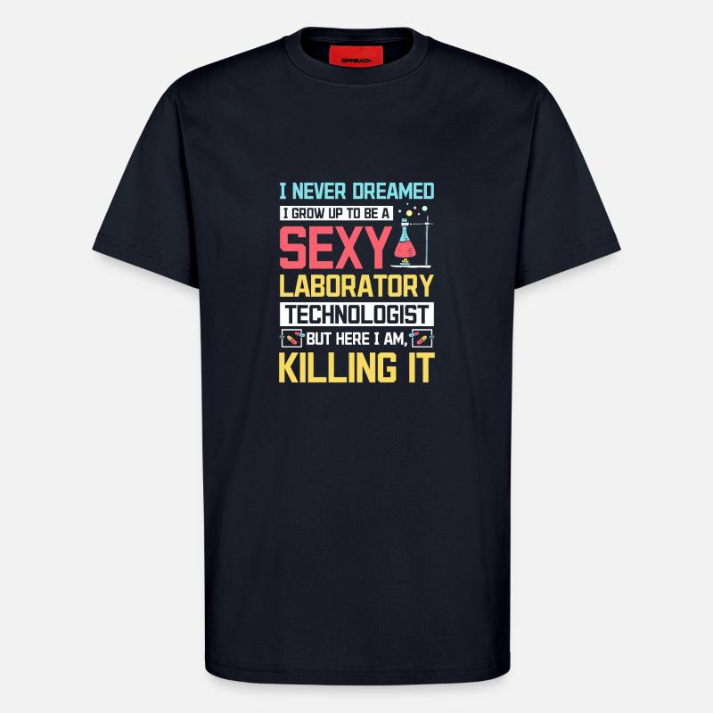 Sexy laboratory technologist - T-Shirt - made by SPREAD - DARK NAVY