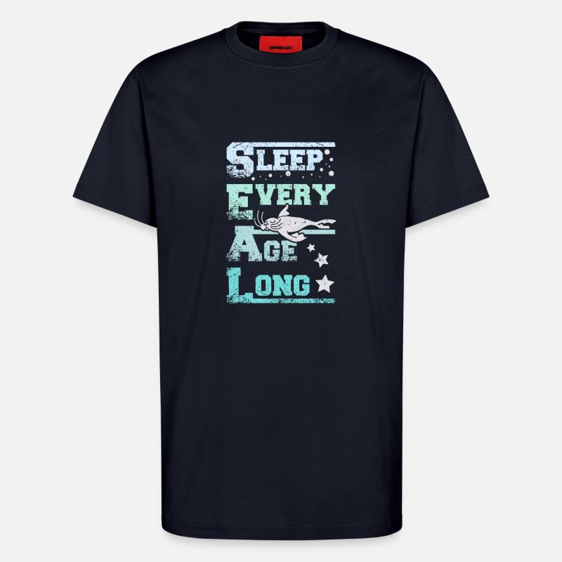 Sleep every age long seals - T-Shirt - made by SPREAD - DARK NAVY