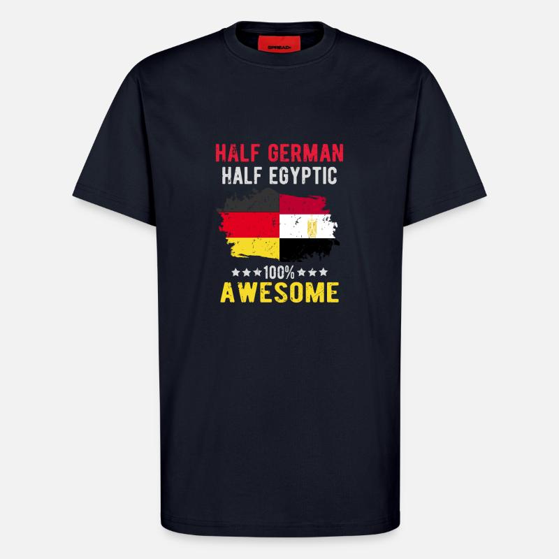 Half German Half Egyptian - T-Shirt - made by SPREAD - DARK NAVY