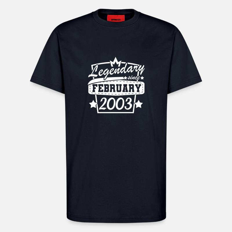 February 2003 retro - T-Shirt - made by SPREAD - DARK NAVY