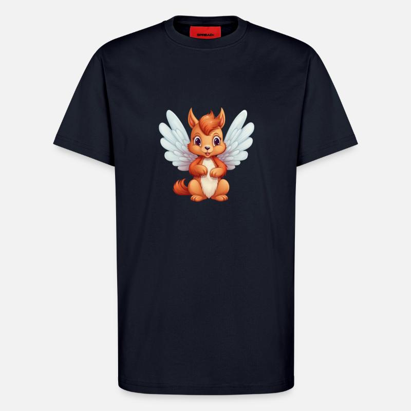 Cute Squirrel Angel Comic - T-Shirt - made by SPREAD - DARK NAVY