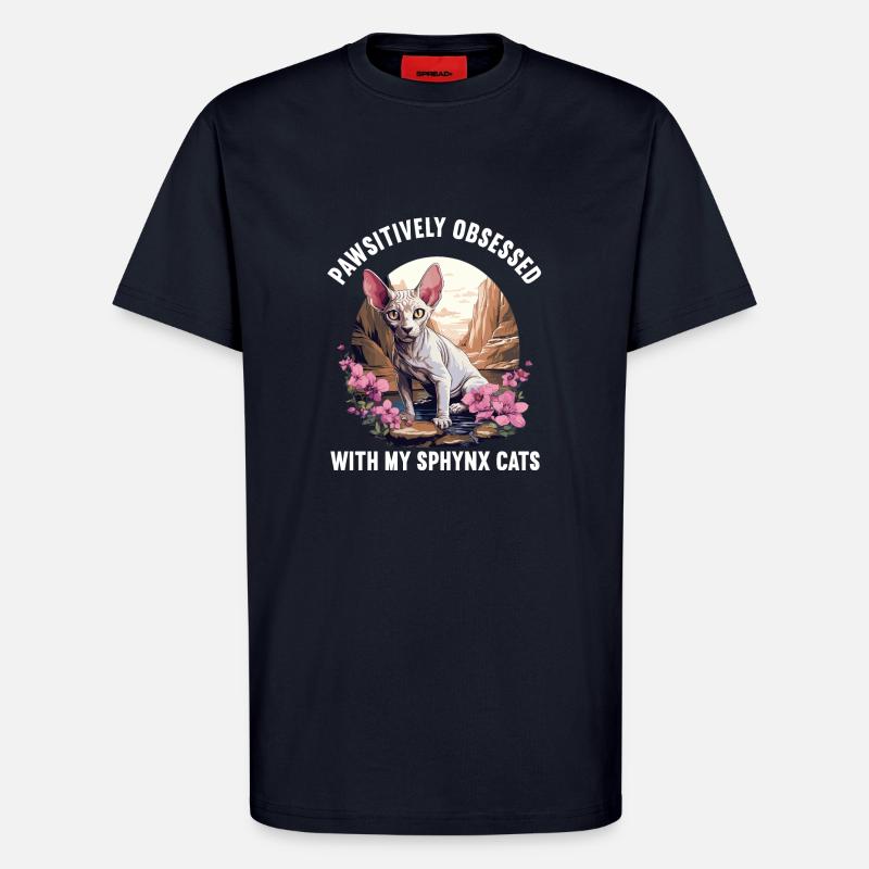 Sphynx Kätzchen Sphynx Katze - T-Shirt - made by SPREAD - DARK NAVY