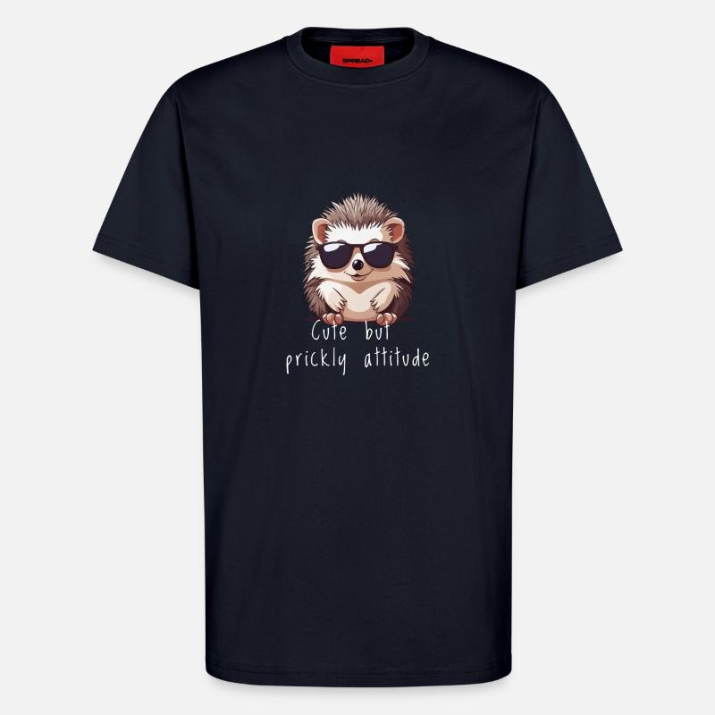 Süßer Igel niedlicher Igel Geschenk - T-Shirt - made by SPREAD - DARK NAVY