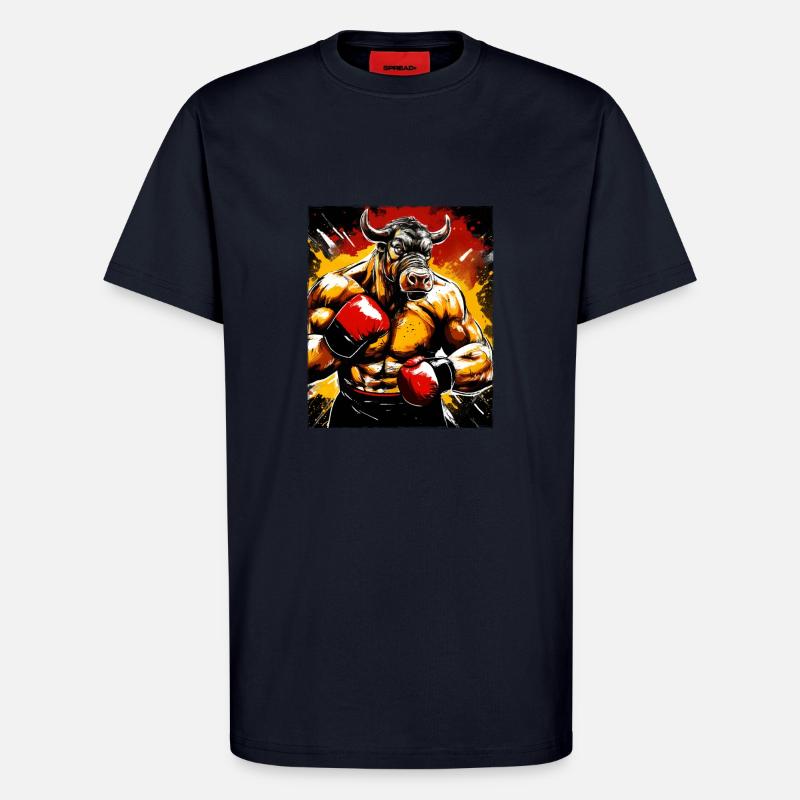 Stier Bulle Boxer Boxen - T-Shirt - made by SPREAD - DARK NAVY