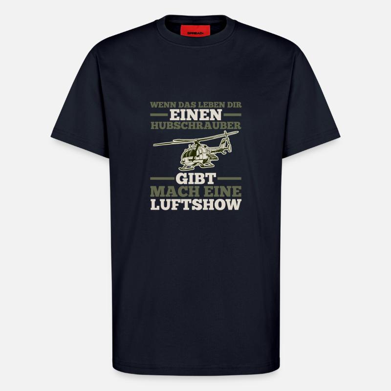 Pilot Helikopter Hubschrauber - T-Shirt - made by SPREAD - DARK NAVY