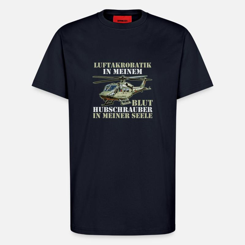 Pilot Helikopter Hubschrauber - T-Shirt - made by SPREAD - DARK NAVY