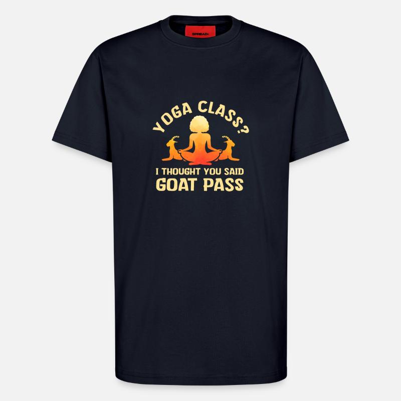 Yoga-Kurs oder Ziegenpass - T-Shirt - made by SPREAD - DARK NAVY
