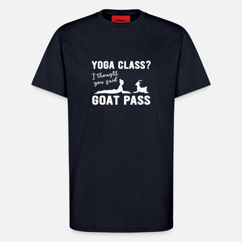 Yoga-Kurs oder Ziegenpass - T-Shirt - made by SPREAD - DARK NAVY