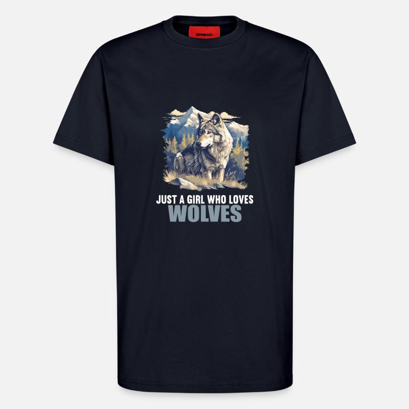 Wölfe Wolf - T-Shirt - made by SPREAD - DARK NAVY