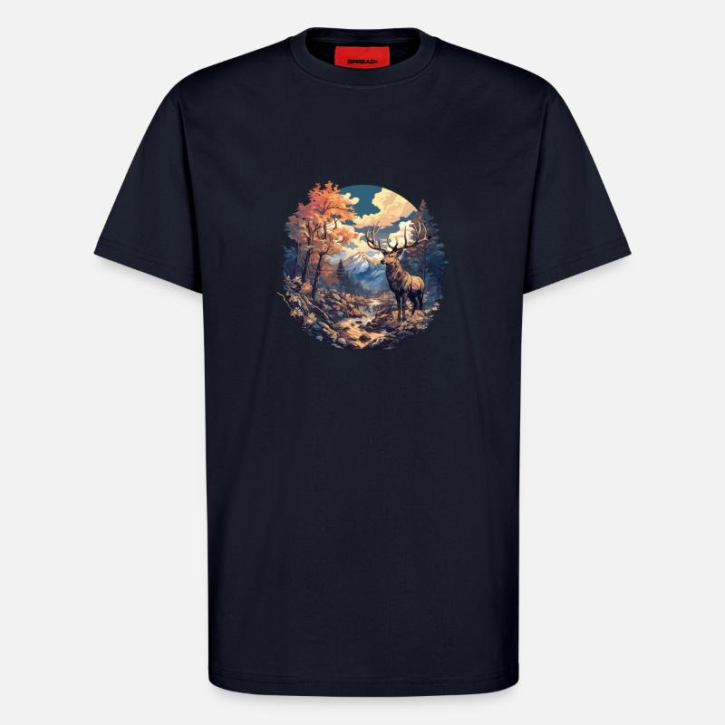 Hirsche Hirsch - T-Shirt - made by SPREAD - DARK NAVY