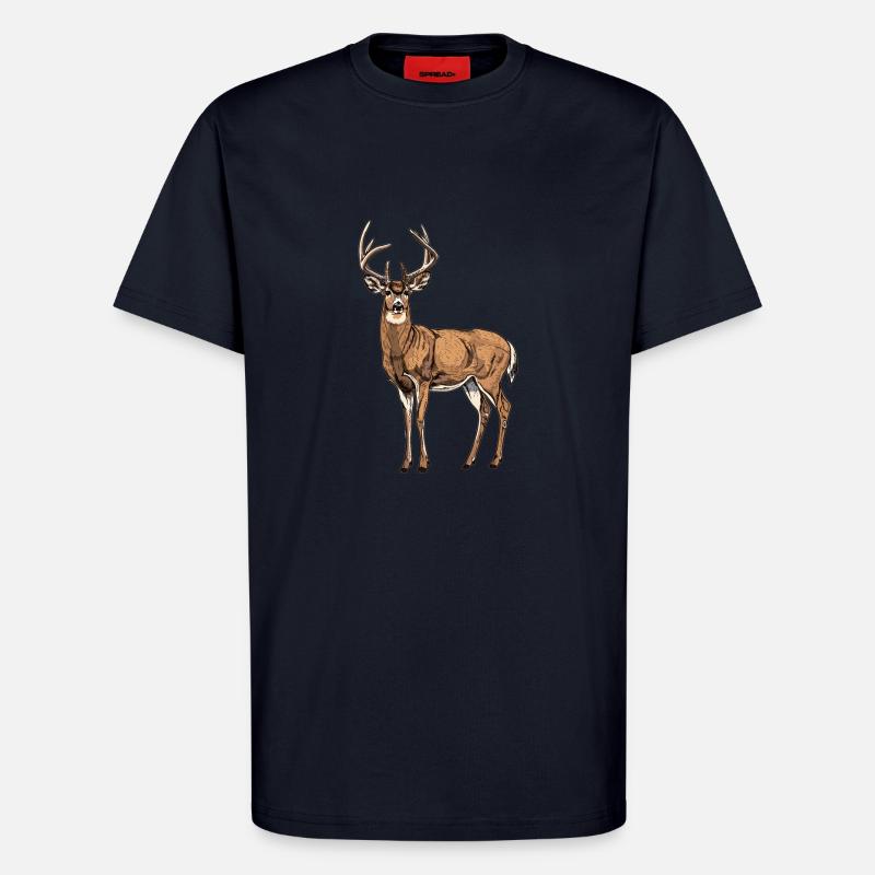 Hirsche Hirsch - T-Shirt - made by SPREAD - DARK NAVY