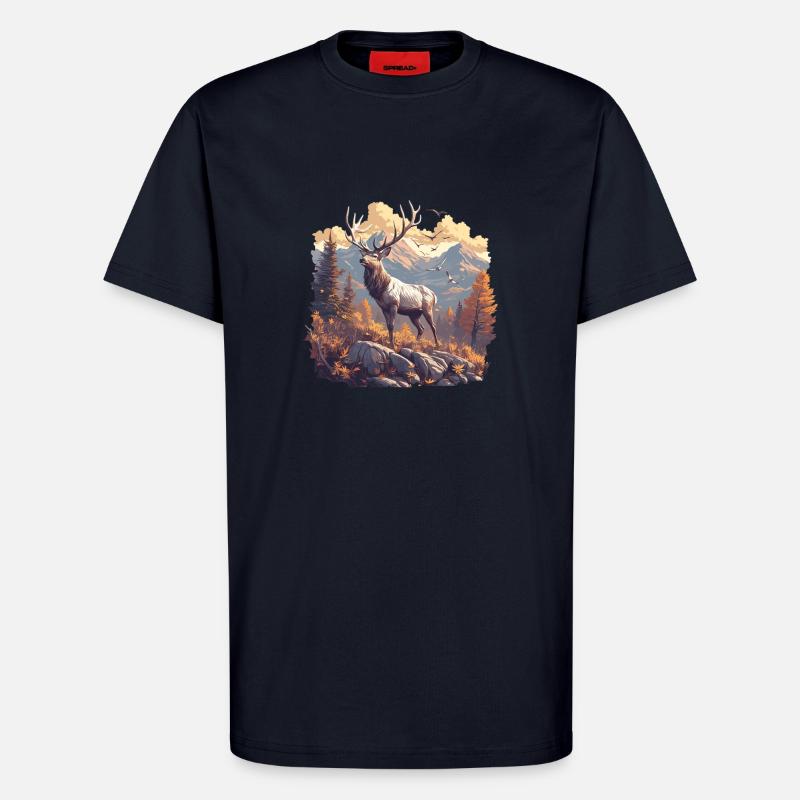 Hirsche Hirsch - T-Shirt - made by SPREAD - DARK NAVY
