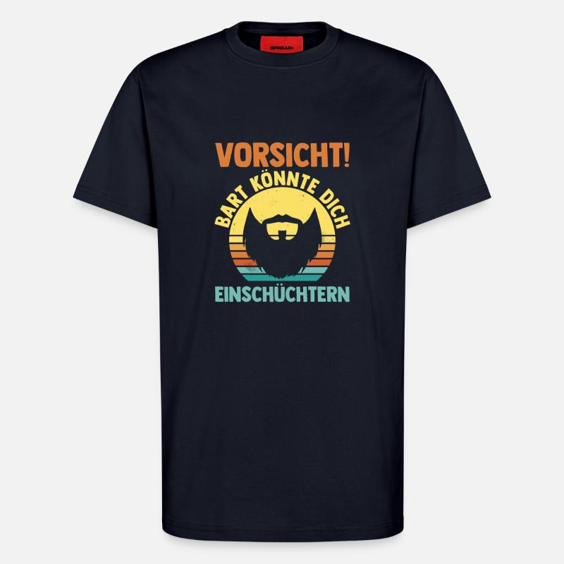 Bärtig Bartträger Bart - T-Shirt - made by SPREAD - DARK NAVY