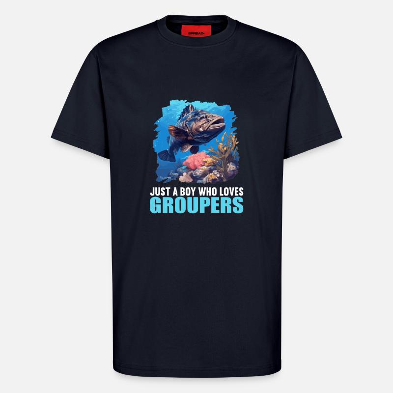 groupers grouper - T-Shirt - made by SPREAD - DARK NAVY