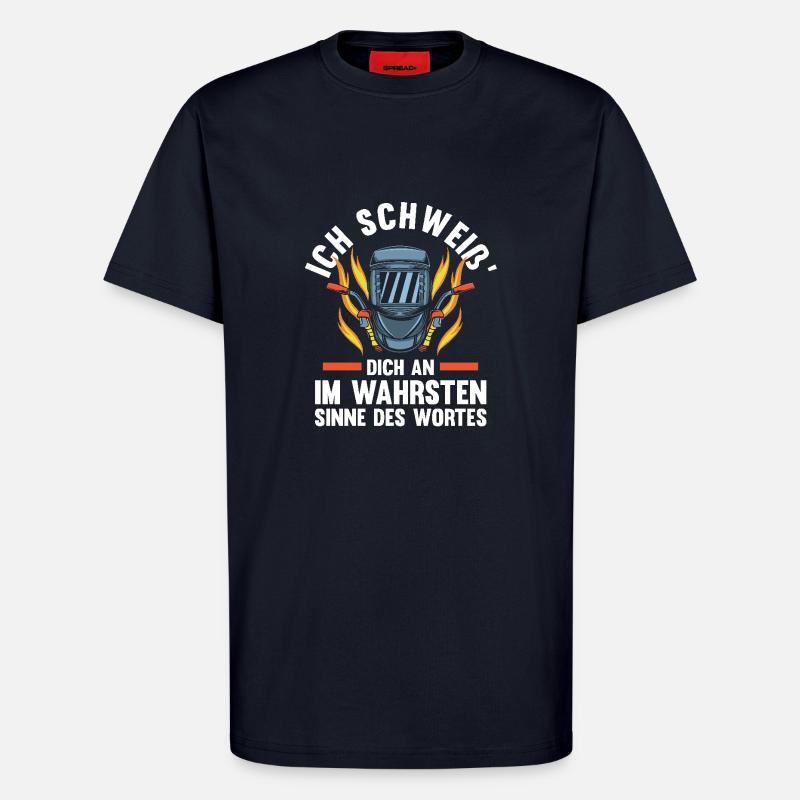 Soudage Soudeurs Soudeurs - T-shirt bio décontracté fabriqué en UE - DARK NAVY