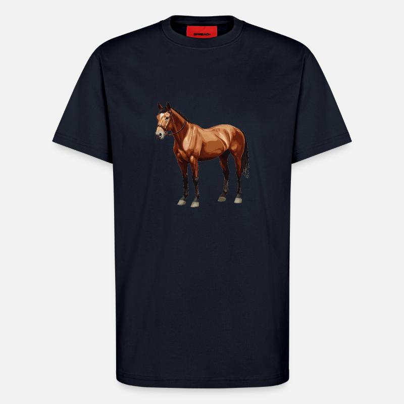 Pferde Pferd - T-Shirt - made by SPREAD - DARK NAVY