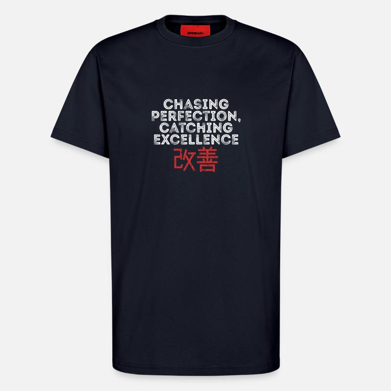 Kaizen Mindset Chasing Perfection - T-Shirt - made by SPREAD - DARK NAVY