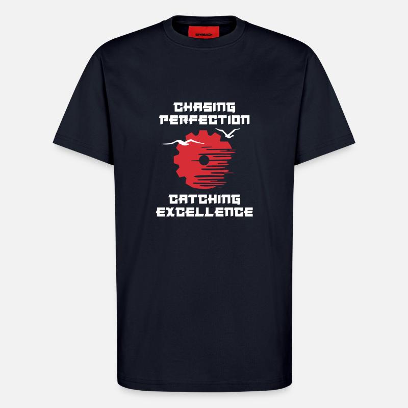 Kaizen Mindset Chasing Perfection - T-Shirt - made by SPREAD - DARK NAVY