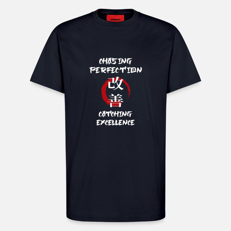 Kaizen Mindset Chasing Perfection - T-Shirt - made by SPREAD - DARK NAVY