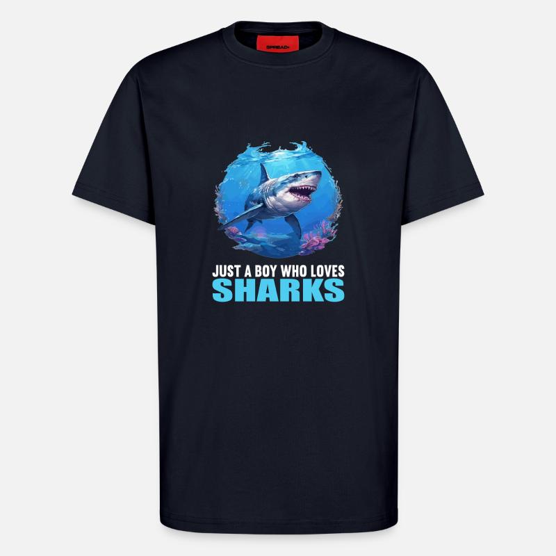 Requins Requin - T-shirt bio décontracté fabriqué en UE - DARK NAVY