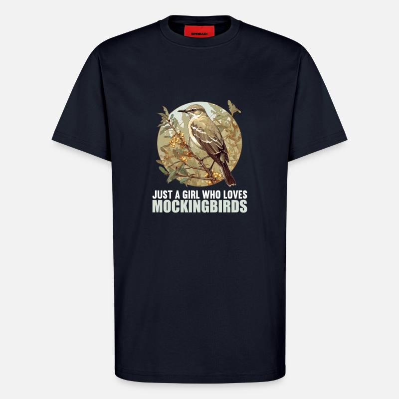 Oiseaux moqueurs Oiseaux moqueurs - T-shirt bio décontracté fabriqué en UE - DARK NAVY