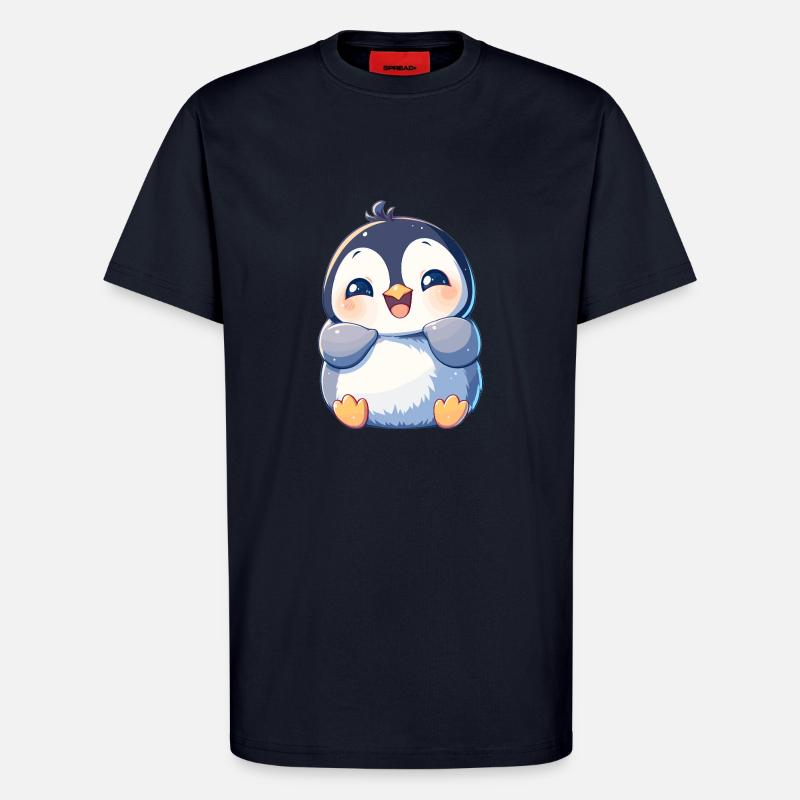 Pingouins Pingouin - T-shirt bio décontracté fabriqué en UE - DARK NAVY