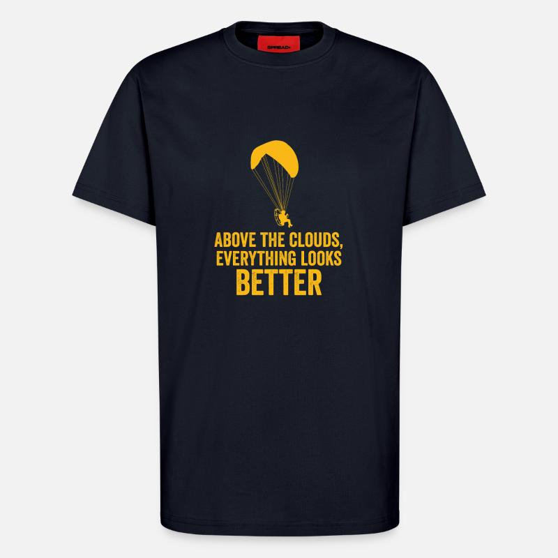 Über den Wolken Paramotor-Enthusiast - T-Shirt - made by SPREAD - DARK NAVY